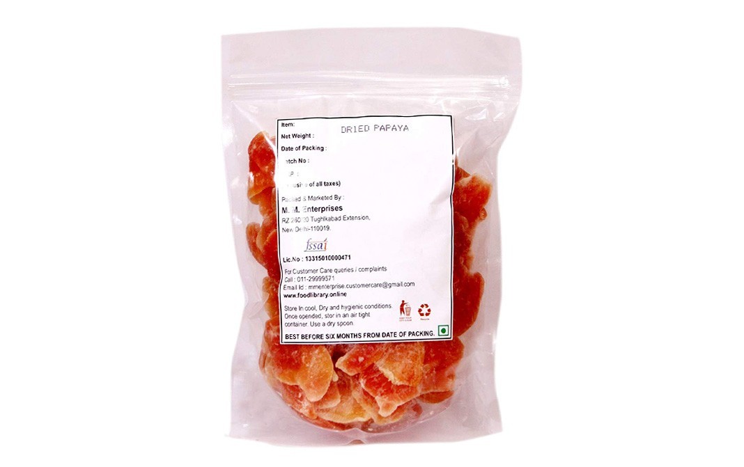 Food Library Dried Papaya    Pack  400 grams